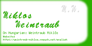 miklos weintraub business card