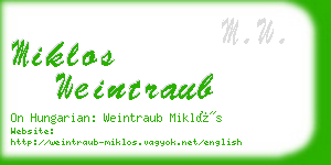 miklos weintraub business card